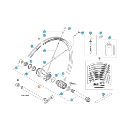 Shimano FH-M648 Zee Axelset