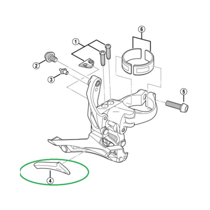 Shimano FD-6800 Framgir Glidplatta