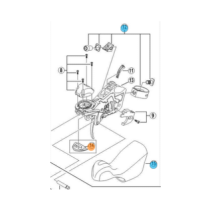 Shimano ST-6700/5700 Höger 10 mm-brickor