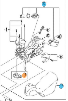 Shimano ST-6700/5700 Höger 10 mm-brickor