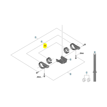 Shimano Steps SC-E6010 25 mm Adapter