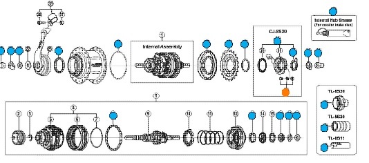 Shimano Vajerklämma till Navväxlar