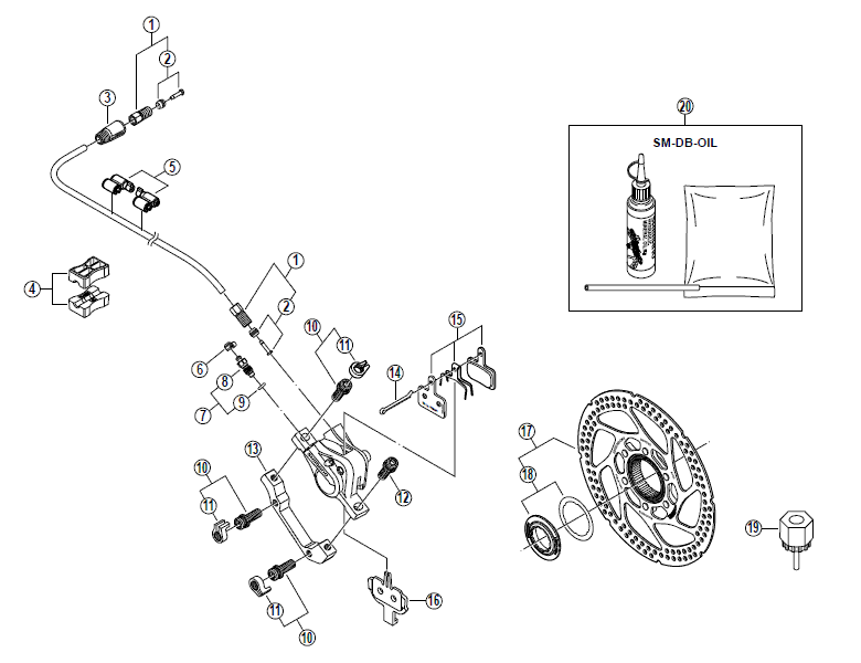 Shimano Oliv + Ändstift BH59
