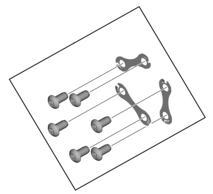 Shimano 6-bult Fästskruvar och Låsskivor