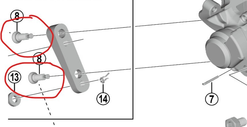 Shimano (B) Caliper bult