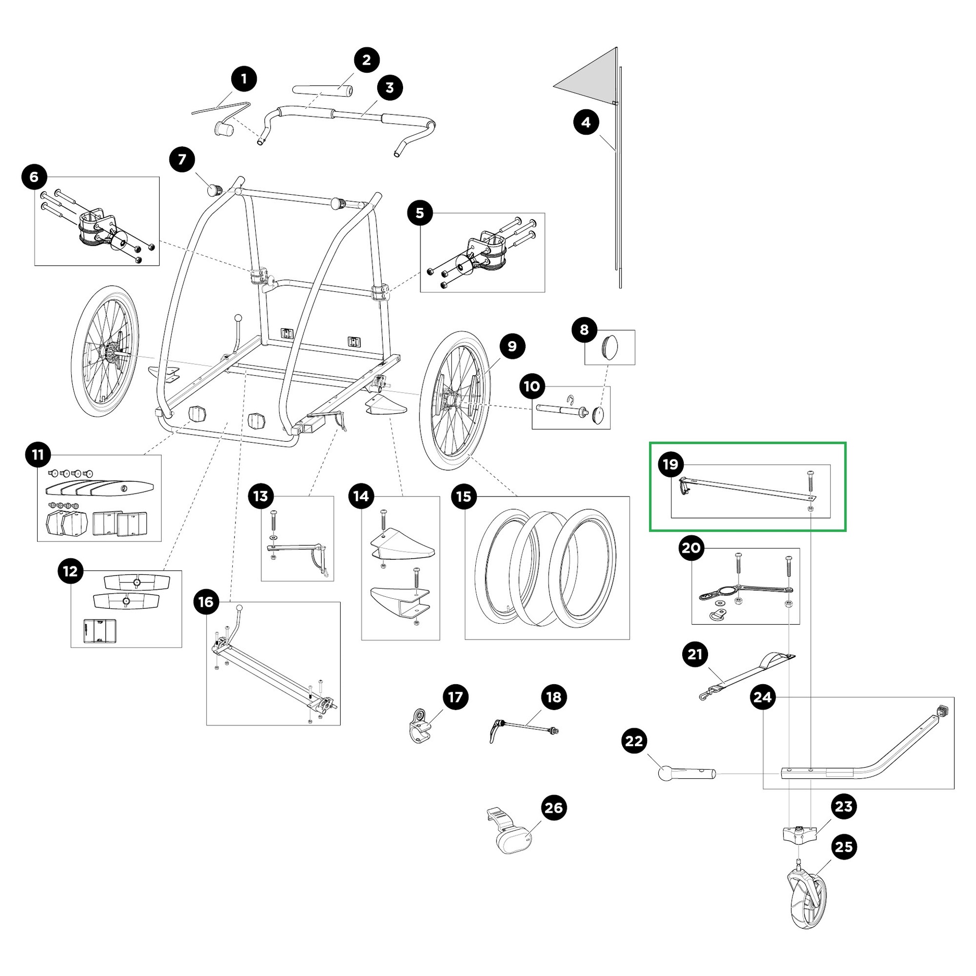Thule Stroller Strap Assembly